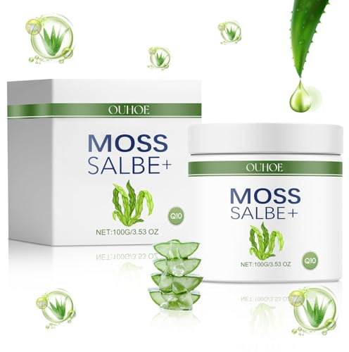 100g Moos Creme Plus, Anti-Falten Gesichtscreme mit Soforteffekt, Aktiv Hautreparatur & Feuchtigkeitspflege, Testsieger Anti-Aging Creme für straffere Haut