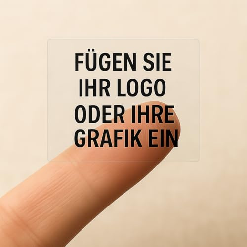50 Etiquetas Adhesivas Personalizadas con Texto, Logo o Imagen – Adhesivos Transparentes a Medida para Empresas, Eventos o Uso Personal (Rectángulo)