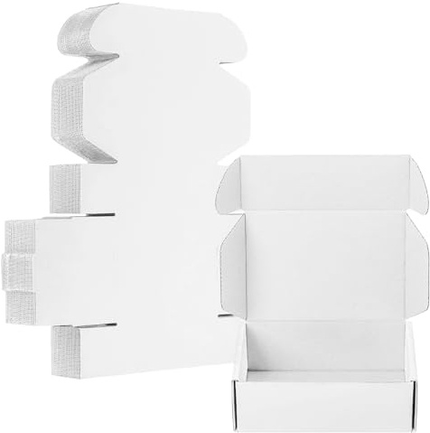 Ayuduots korrugerade fraktlådor set med 20, 15 cm L x 10 cm B x 3 cm H kartong transportlådor litteraturbrevpapper