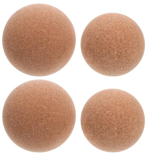 Ciieeo Kork Massagebälle 4 Stück 60/70mm Faszienbälle für Triggerpunkttherapie Tiefengewebsmassage Muskelentspannung Ergonomische Muskelrolle für Fuß und Ganzkörpermassage