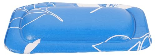 MALUGOGO Bathtub Pillow with Suction Cups Foam Bath Tub Headrest Pillow for Soaking Tub Leaf Blue for Home Spa and Sauna Use