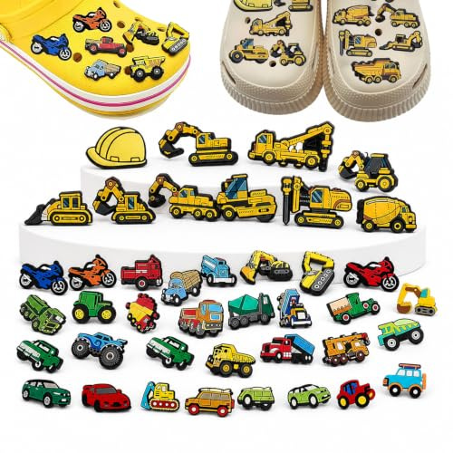 Ruiaqer 35er-Pack Decoraciones para Zapatos de Niños, Adornos de Camión y Coche, Pines de PVC, Accesorios para Zapatos de Niños, Niñas y Adolescentes