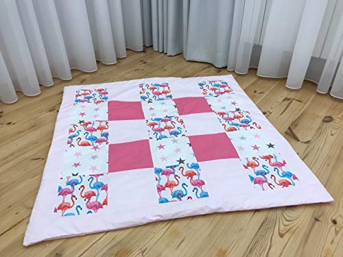 Krabbeldecke Patchwork Decke Spieldecke Babydecke 150x150cm DS14