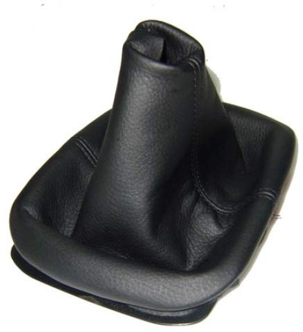 Schaltmanschette Schaltsack Sack Schwarz Faden Schwarz Echt Leder myshopx SA22