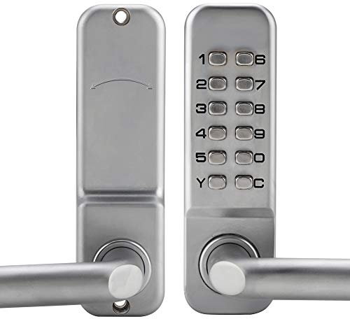 Smandy Codeschloss 1-11 stellige Zinklegierung schlüsselloses Einstiegstürschloss wasserdichte Bequeme Kombination Code Türschloss Kennwort Sicherheitsschloss für Bürotüren