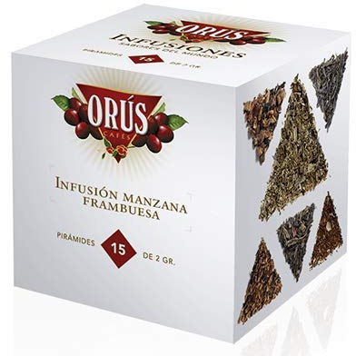 Infusión de Manzana y Frambuesa - Té con propiedades adelgazantes y quemagrasas - Cafés Orus