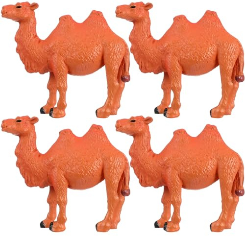 STOBOK Kamel Modelle Miniatur Kamel Figur Tiermodell Desktop Ornamente,4Er Pack