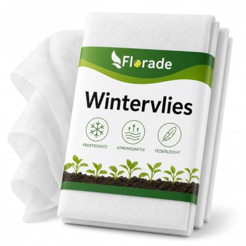Florade® Wintervlies | Thermovlies | Protección confiable para plantas | Protección contra heladas | Proteja sus plantas del frío y las heladas en invierno | Densidad: 19g/m²