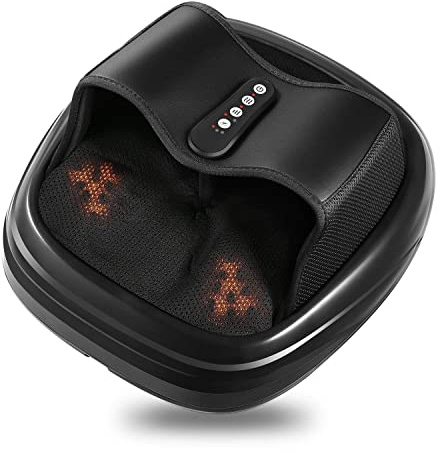 OXILOM Massfit 1 - Fußmassagegerät und Kreislaufstimulator, Shiatsu, Akupressur, Luftkompression, Wärme, breite Massagefläche, offenes Design