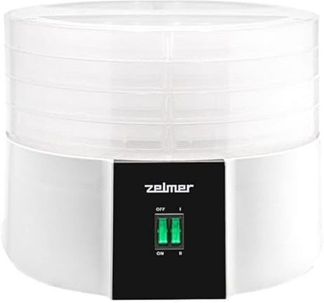 Zelmer ZFD1010- Secador de alimentos, Potencia: 520 W, Número de bandejas: 4, Control mecánico, Control de temperatura