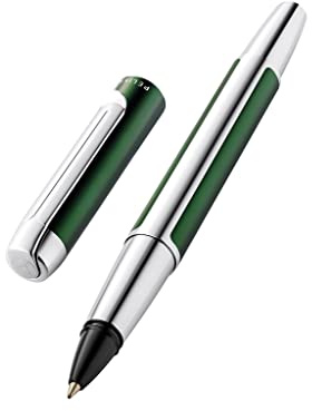 Pelikan Tintenroller Pura R40, Waldgrün, hochwertiger Roller im Geschenk-Etui, 822886