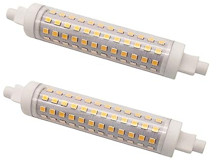 QLEE R7S LED Bulb 118MM 12W J118 T3 Led FloodLight Equivalent 150w Halogen Wall Sconce Floor Light j-Type Linear Double Ended Banker Light 360º Beam Angle 3000k Warm White Not Dimmable,2 Pack