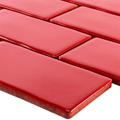 Keramik Mosaik Fliesen Florenz Handgemacht Rot Wand Boden Küchen Spiegel Dusche