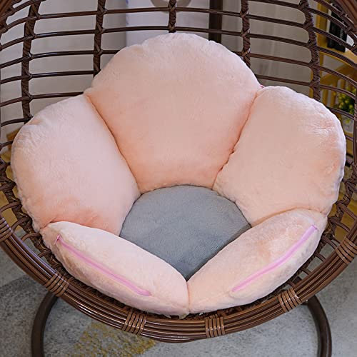 SitzkissenSonnenblumen-Hängesesselkissen, bequem, weich, abnehmbar, waschbar, Lazy Swing-Rückenkissen, Tatami-Bodenkissen für Terrasse, Garten, Balkon, grau, 95 x 100 cm