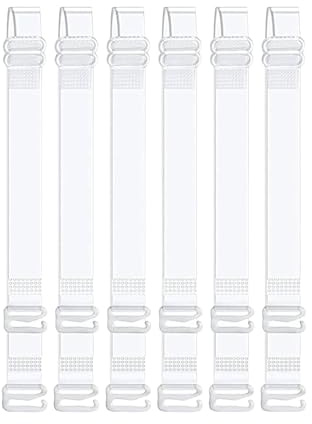 3 Paar BH Träger Durchsichtig - Unsichtbare Transparente Ersatz-Schultergurte Verstellbar & rutschfest aus Weichem TPU mit Metallhaken - Zubehör für Trägerlose Kleider & Tank Tops