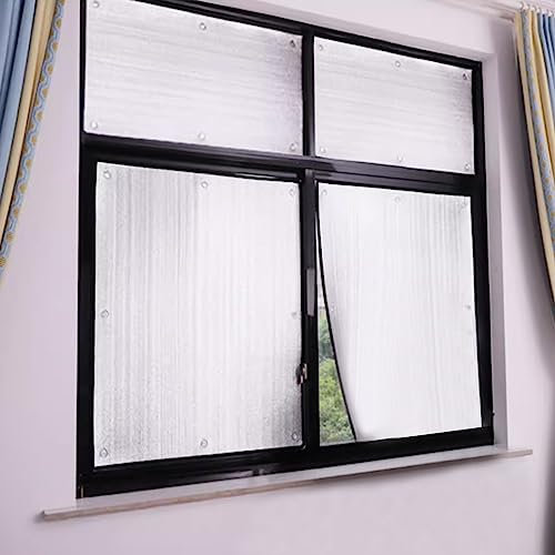Reflektierende Fensterfolie, Sonnenschutzfolie aus Aluminiumfolie für den Balkon im Wintergarten, vollständig verdunkelnder Wärmedämmschutz aus Glas, Sichtschutz, Sonnenschutz, Wärmeregulier