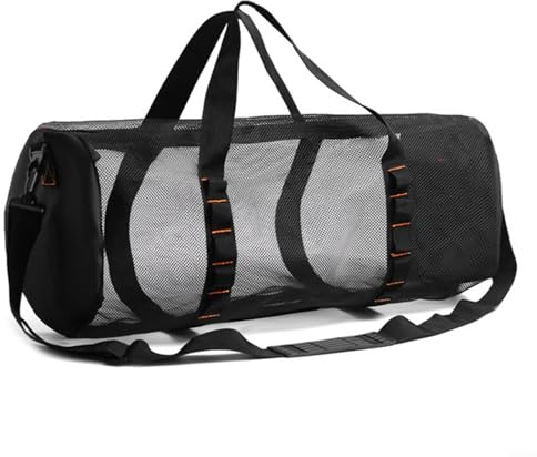 CWOQOCW Netz-Tauchtasche – Netztasche, Aufbewahrungstasche, praktische Netztasche für Tauchen, Strand, Schwimmen, Fitnessstudio, einfach zu tragen, schnell trocknend (schwarz)