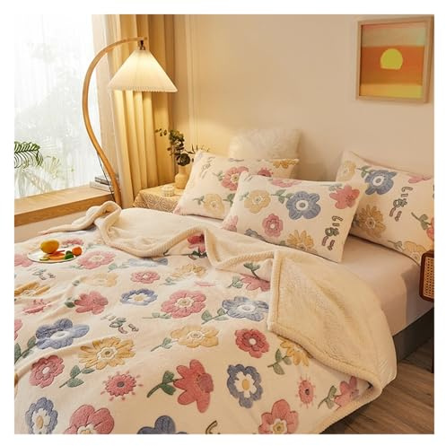 OUYUE Manta Invierno Manta De Lana De Felpa For Sofá Cama, Manta Cálida Suave For Invierno Cobija para Sofá(180x200cm)