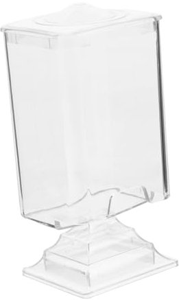 Ipetboom Transparenter Wattepads Spender Kunststoff Organizer Mit Staubschutz Und Hohem Ständer Für Nageltuch Aufbewahrung Praktischer Baumwollpad Halter Für Kosmetik Badezimmer Theke
