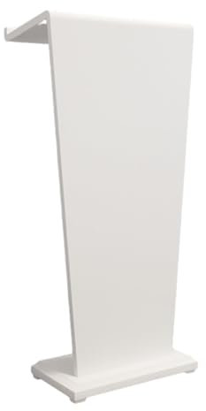 Podiumständer aus Holz für Kirche, Restaurant, Klassenzimmer, weiß, bodenstehend, Rednerpult, Empfangsständer