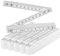 Mètre Pliant 1m Règles Pliables: 6 Pièces Règles de Mesure en Plastique, pour Menuisiers, Chantiers de Construction, Outils Bricolage, Blanc
