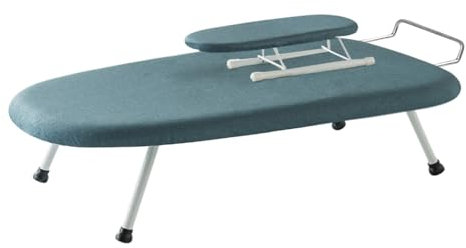 ZJPOJPH Table à Repasser Pliante avec Repose-Fer, 61 cm de Long x 38 cm de Large, Housse Amovible, compacte et Peu encombrante