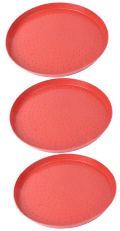 WOONEKY 3 Piezas Bandeja de Alimentación para Pollos Plato de Comida para Aves Accesorios de Alimentación de Pollo Plato Antideslizante de Limpiar y Reutilizable para Gansos
