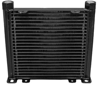 Enfriador de aire hidráulico AJ1025 de 25 l/min, radiador con intercambiador de calor, enfriador de aceite for compresor de aire de aluminio Fuerte absorción de impactos(12V)