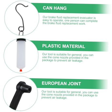 LIFKOME Attrezzo Spurgo Freni Auto con Pompa Autoadescante per Sostituzione Liquido Freni DOT Kit Pulizia Olio per Auto Camion e Veicoli da Lavoro con Ugello Cono Antiperdita