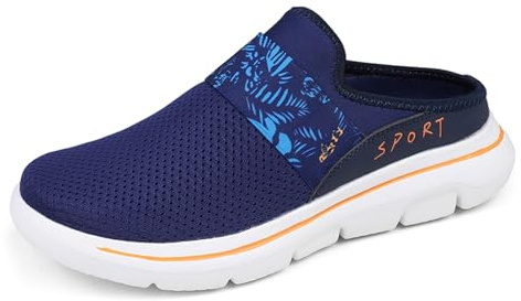 Allbestop Basket Montante Femme, Chaussures Orthopediques Femmes Tennis d'Amortisseur Barefoot Sneaker Basket Running Chaussures de Randonnée Chaussure de Marche Femme Ensemble(Bleu foncé,48)