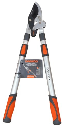 Daew0o Podadora Telescópica DAHW-RBL103TL Bypass con Carraca 51–83 cm - Corte Hasta 40 mm, Hojas 65Mn con Teflón, Mangos de Aluminio