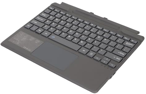 Fockety Trönlöst TangentBord, Bärbart BT5.0 Tablet-TangentBord Ultratunn Pekplatta Pu Läder Med Pekplatta, Snabbt (Vanlig stil)