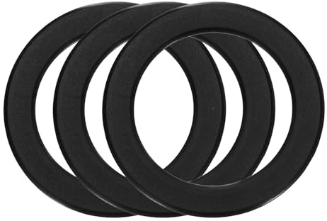 QUARKZMAN Anneau Adaptateur Magnétique, 3Pcs Anneau Magnétique Autocollant ABS Kit De Conversion De Charge sans Fil Universel pour Coque De Téléphone Chargeur sans Fil, Noir