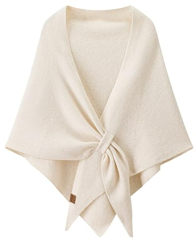Ladiery dreieckstuch damen schal dreieckstuch damen winter herbst Uni & Colorblock Wärmeschal aus Wolle für das ganze Jahr (Solid milky white)
