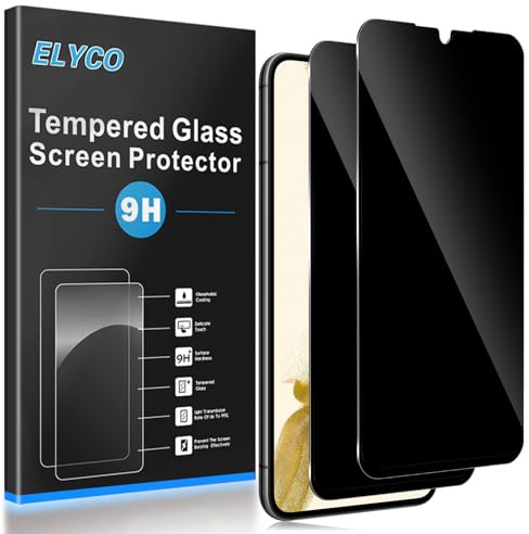 ELYCO Sichtschutz Schutzfolie für Samsung Galaxy S22 5G für Panzerglas, 2 Stück Anti-Spy Sichtschutzfolie, Privacy Displayschutz, 9H Härte, Kratzfest, Blasenfrei