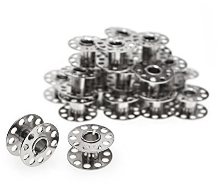 Faden & Nadel 25 Spulen für die Nähmaschine, Nähmaschinenspulen aus Metall (25 Spulen)