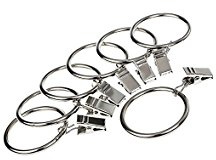 Miya@ hochwertige 30 Packung Metall Vorhang Clip Ringe Gardinenringe mit Clip Drapery Vorhang Ringe mit Clip (Silber)