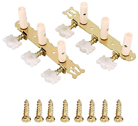 VGEBY Gitarre Mechaniken, 3R 3L Mechanik, Metall Tuner für Klassische Gitarre, Saiten Stimmschlüssel, Profi-Qualität für Musiker, Lehrer und Studierende