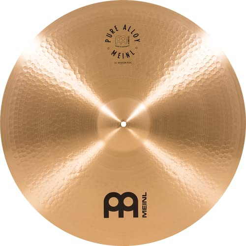 Meinl Cymbals Pure Alloy Plato Ride Medium de 24 pulgadas (60,96cm) Platillos de Batería - Aleación pura de Bronce, Acabado Tradicional (PA24MR)