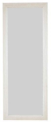 URBNLIVING Wooden Mounted Framed Glass Portrait Mirror Bedroom Bathroom 4 Colours 2 Sizes (Oak, 97x37)
