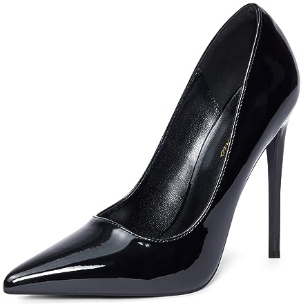 Elisabet Tang Women Pumps, Pointed Toe High Heel 4.7 Inch/12cm Party Prom Shoes Stiletto Wedding Heels for Bride Shoes for Women Black Pumps Size 8