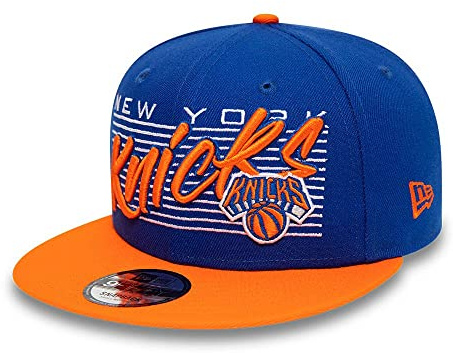 New Era 9Fifty NBA Properties Knicks KepsEra Herrar - flat brim hatt basebollkeps snapback cap med skärm Vinter Höst Vår Sommar Sommar-Vinter - S/M (54-57 cm) blå-orange