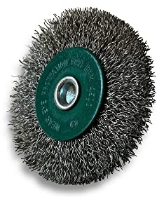 Kibros Lot 10 brosses circulaires tige Ø 75 mm inox dur 12 mm | Fil inox dur Ø 0,30 mm, 2 rangs, tige Ø 6 mm, pour perceuse ou visseuse à mandrin, décapage brossage nettoyage.