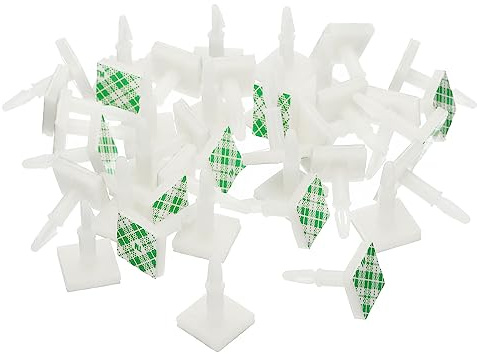 PATIKIL 40Stk Klebriger PCB Abstandhalter Selbstklebende Abstandhalter 0.5 Stützhöhe Klebeisoliert Abstandshalter für PCB PC Brett Unterstützung Weiß