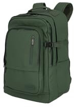Travelite Rucksack aus wasserabweisendem Material, gepolstertes Laptop Fach 15,6 Zoll, BASICS Tagesrucksack mit Aufsteckfunktion, 48 cm, 28 Liter, 900 Gramm