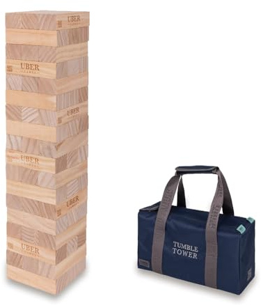 Uber Games - Tumble Tower - Pino - Taglia Large - Giochi da giardino giganti - Giochi giganti all'aperto per adulti e bambini - Torri in legno di pino certificato FSC - Ideale per eventi, matrimoni e