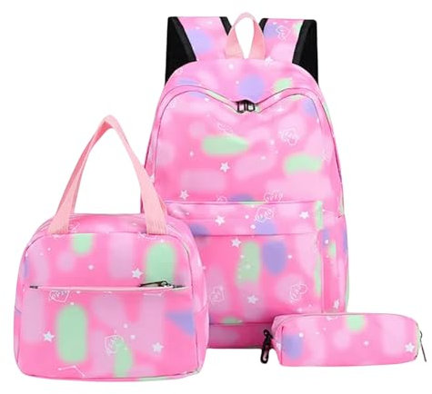 TEidea Rucksack Herren 3-Teiliger Satz Von Rucksack-Rucksack Für Gradientenprint-Schule Für Schüler Der Mittelschule-A-P