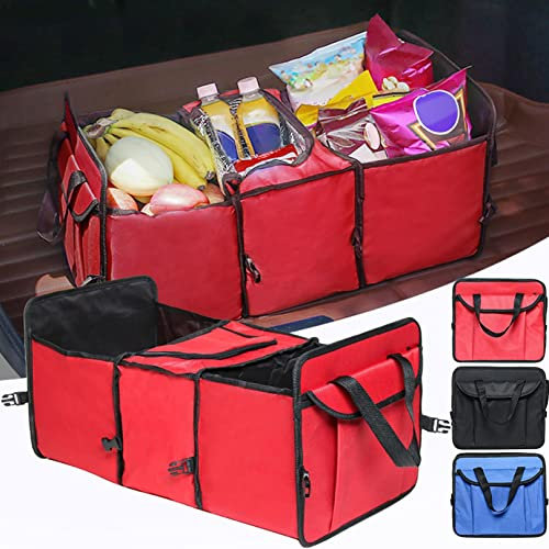 Kofferraum-Organizer for das Auto, faltbare Mehrzweck-Auto-Aufbewahrungsbox mit isolierten Kühlfächern, Kofferraum-Organizer for das Auto, große, auslaufsichere Auto-Einkaufstasche for Lebensmittel, L
