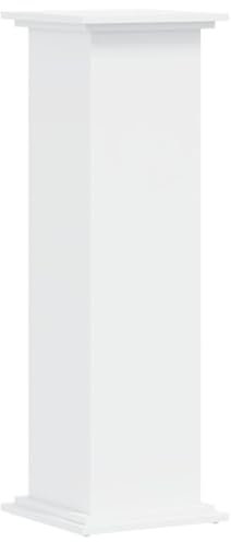 vidaXL Plant Stand White Engineered Wood - Patio Pot Holder, Flower Stand for Indoor/Outdoor - Dimensions: 33x33x100 cm, Max Load 60 kg