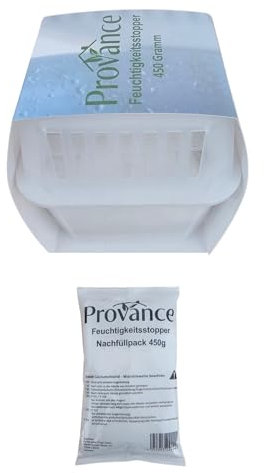 Set di 2 – 12 scatole XL con deumidificatore granulato da 450 g (1 scatola più 1 granulato da 450 g)